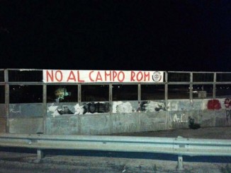Casapound Foligno, campo rom
