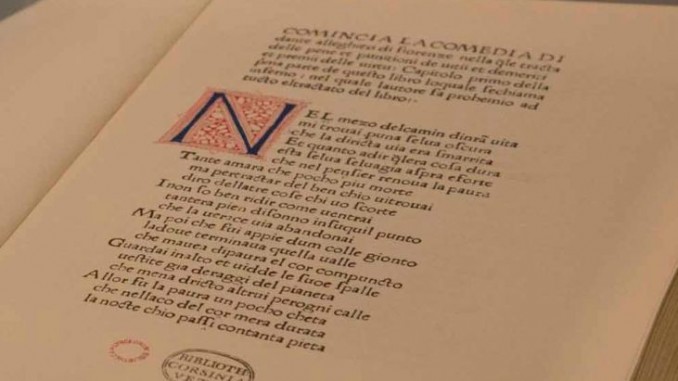 Divina Commedia torna a Foligno in esposizione al Museo della Stampa
