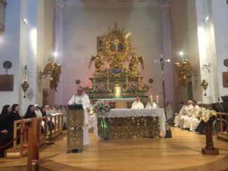 Una preghiera speciale per la comunità di Norcia a Montefalco