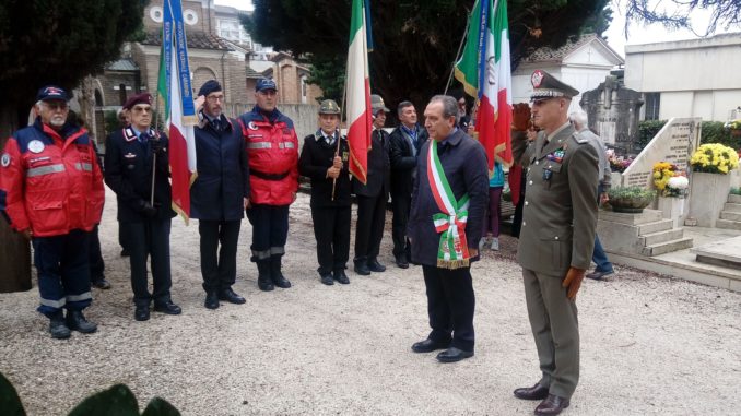 Cerimonia commemorazione dei defunti al cimitero centrale di Foligno