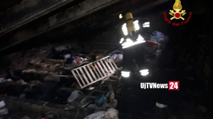 San Clemente di Montefalco incendio mansarda persona intossicata