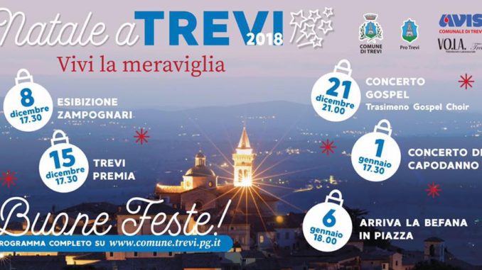 Natale a Trevi, trenta appuntamenti tra concerti, spettacoli, libri e mostre. 