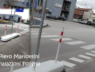 Le strisce pedonali di una settimana già scolorite, su Segnalazioni Foligno
