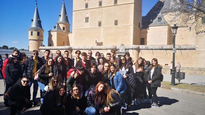 Delegazione di studenti di Granada a Foligno allo Scarpellini