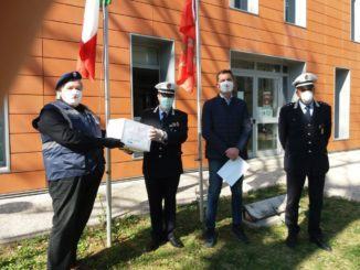Servizio Civile Templari donate mascherine Polizia Locale Foligno