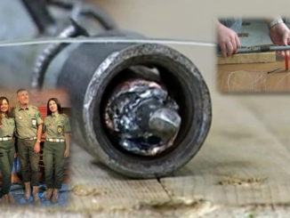 Pronto a sparare a chiunque fosse passato, fucile a pallettoni nel bosco