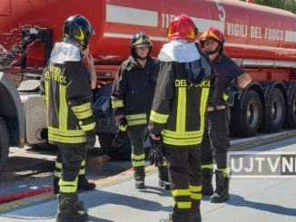 Simulazione operativa vigili del fuoco, maxi piena a Foligno