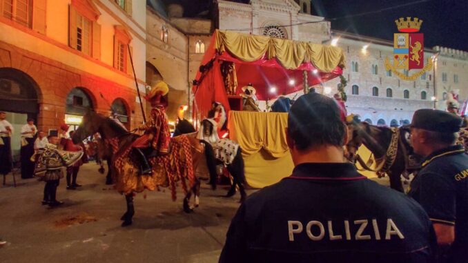 Servizi di ordine e sicurezza per La Quintana di Foligno