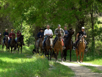 Turismo slow, a Gualdo Cattaneo 60 cavalieri tra castelli e tipicità