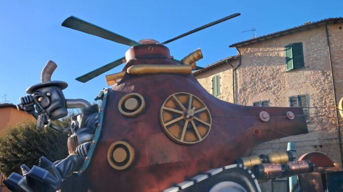 Giro d'Italia, il carnevale di sant'Eraclio presente alla tappa Foligno-Perugia