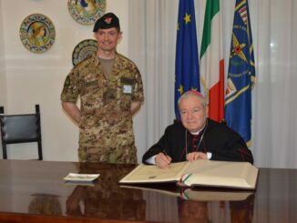 Monsignor Marcianò Visita Centro di Selezione Esercito a Foligno
