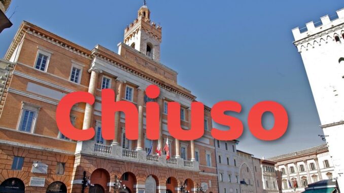 Chiusura degli uffici comunali di Foligno il 16 agosto