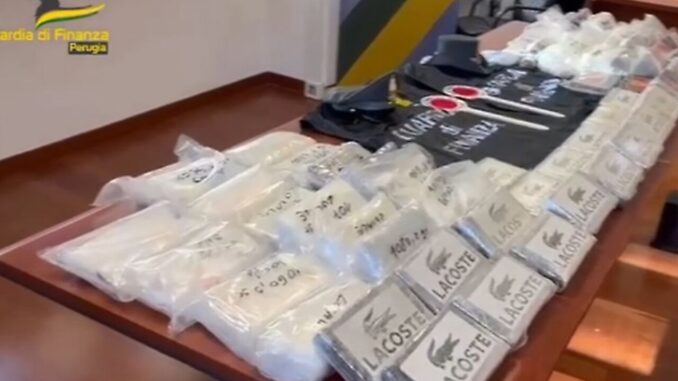 Arrestato ristoratore con 65 kg di cocaina a Foligno