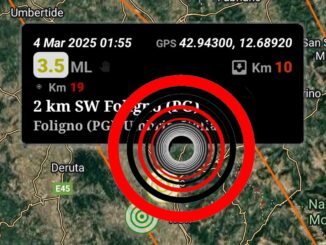 Scossa di terremoto avvertita nella provincia di Perugia