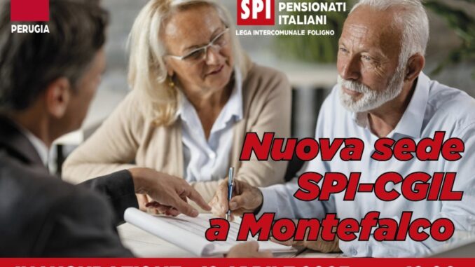 Montefalco, apre la nuova sede dello Spi-Cgil sabato 12