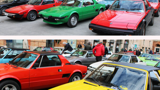 Raduno nazionale Fiat X1/9 a Foligno: successo di partecipazione