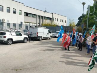 Protesta sindacale a Foligno contro riorganizzazione Enel