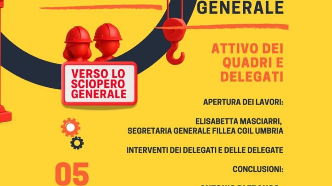 Assemblea Fillea Cgil Umbria, mobilitazione per il 12 dicembre
