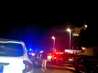 Elisoccorso interviene e soccorre feriti nello scontro sulla SS75