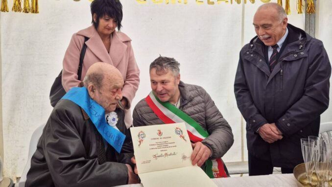 Foligno festeggia Marsilio Bastioli, simbolo di longevità