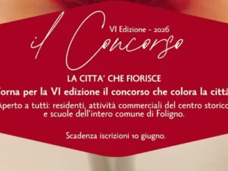 Decorazioni floreali accendono la bellezza di Foligno antica