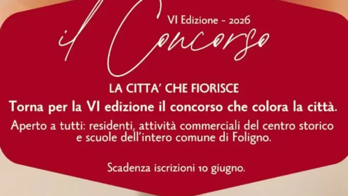 Decorazioni floreali accendono la bellezza di Foligno antica